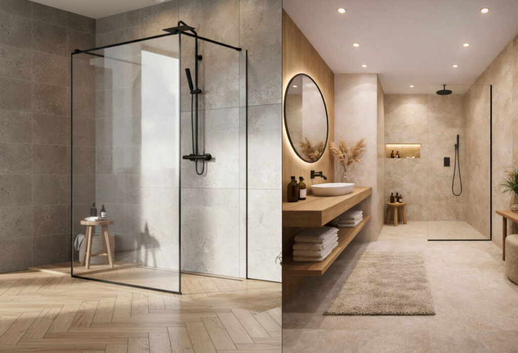 kabiny prysznicowe typu walk-in 